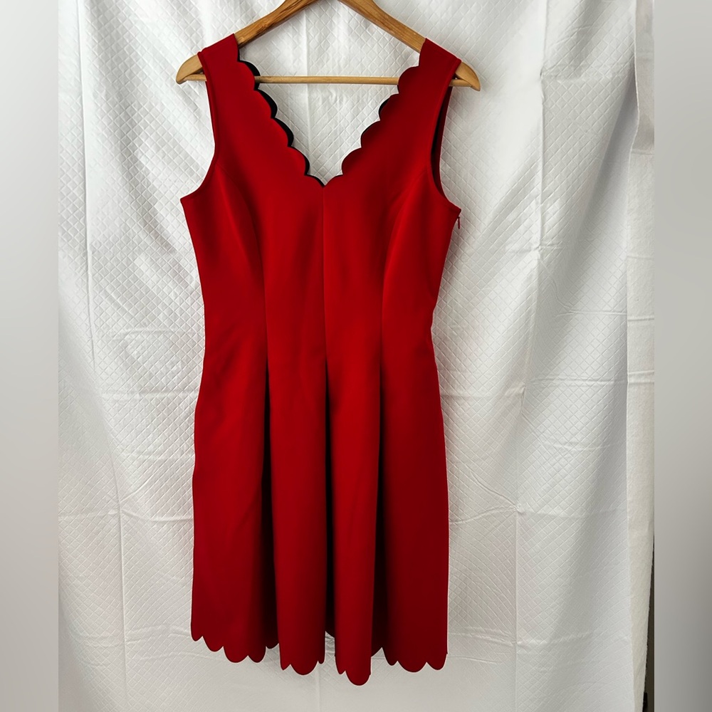 Banana Republic Red Scalloped Mini Dress